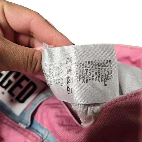 Ragged Priest Dolly Pink Overdyed Mom Jeans Size: 26 - Picture 5 of 7